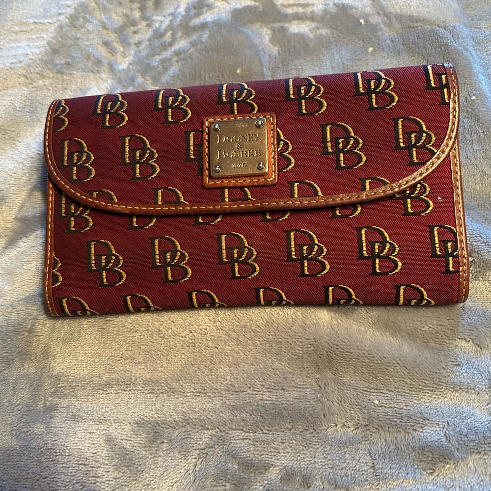 Dooney & Bourke Maroon Logo Wallet